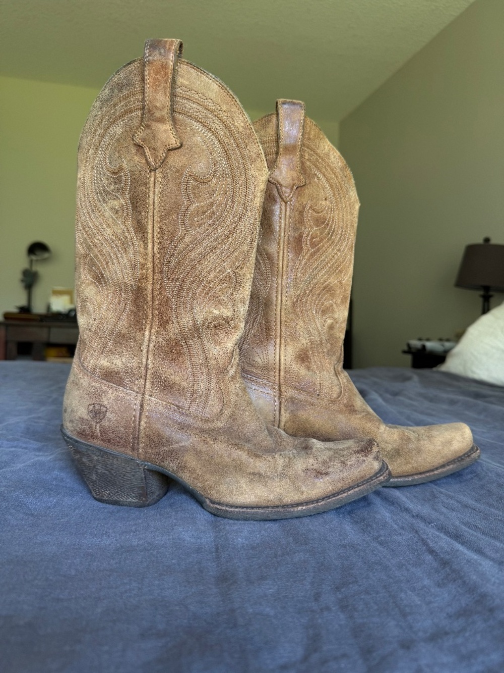 ARIAT Light Brown LIVELY Cowboy Western BOOTS Sz. 8 Women Leather